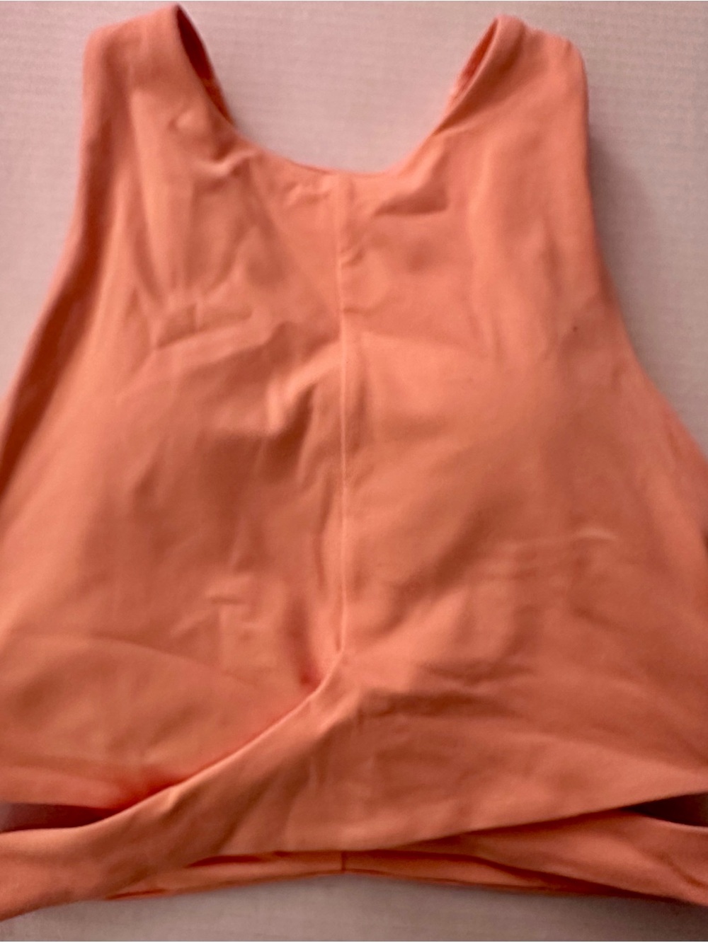 Athleta Conscious Cut Out Crop Top / Sports Bra in Coral